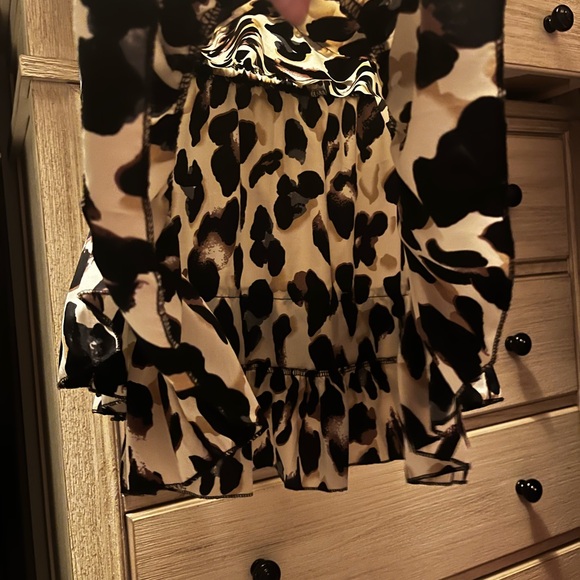 Leopard Print Ruffle Skirt - Picture 2 of 4
